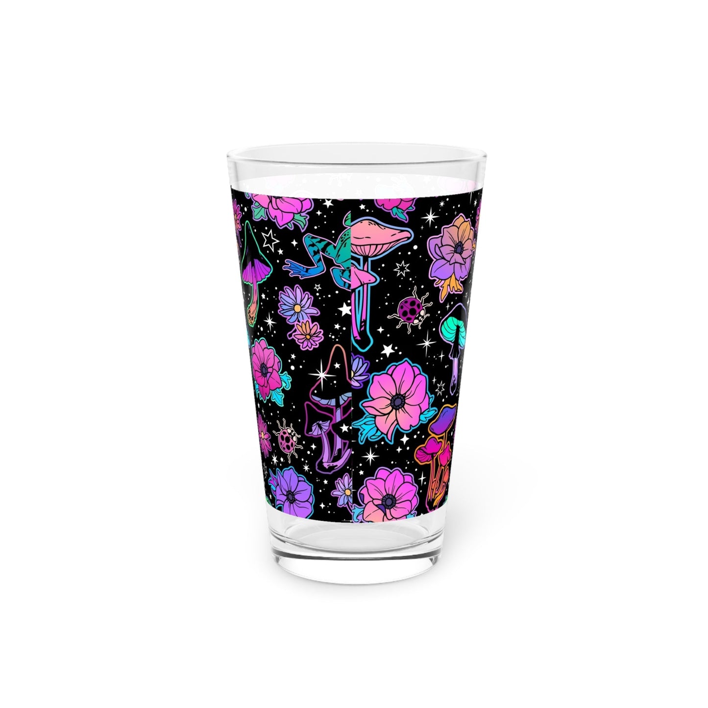 Mystical Floral Pint Glass - 16oz - Kia Day Design