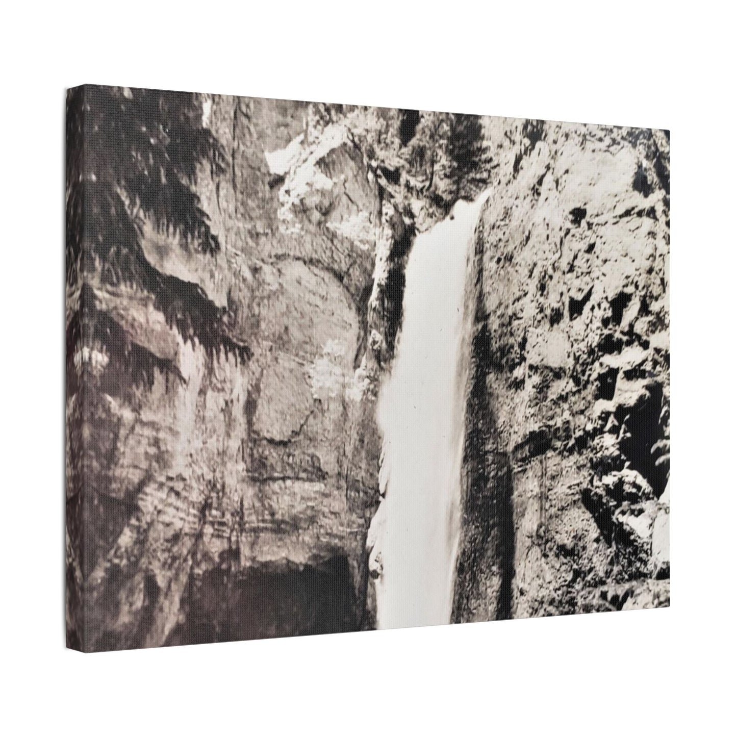 Tower Falls Yellowstone Satin Canvas Stretched