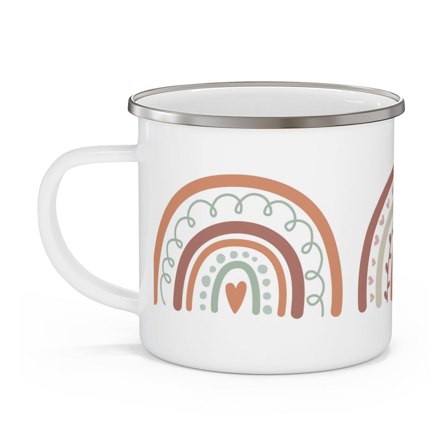 Rustic Rainbow Enamel Camping Mug - Kia Day Design