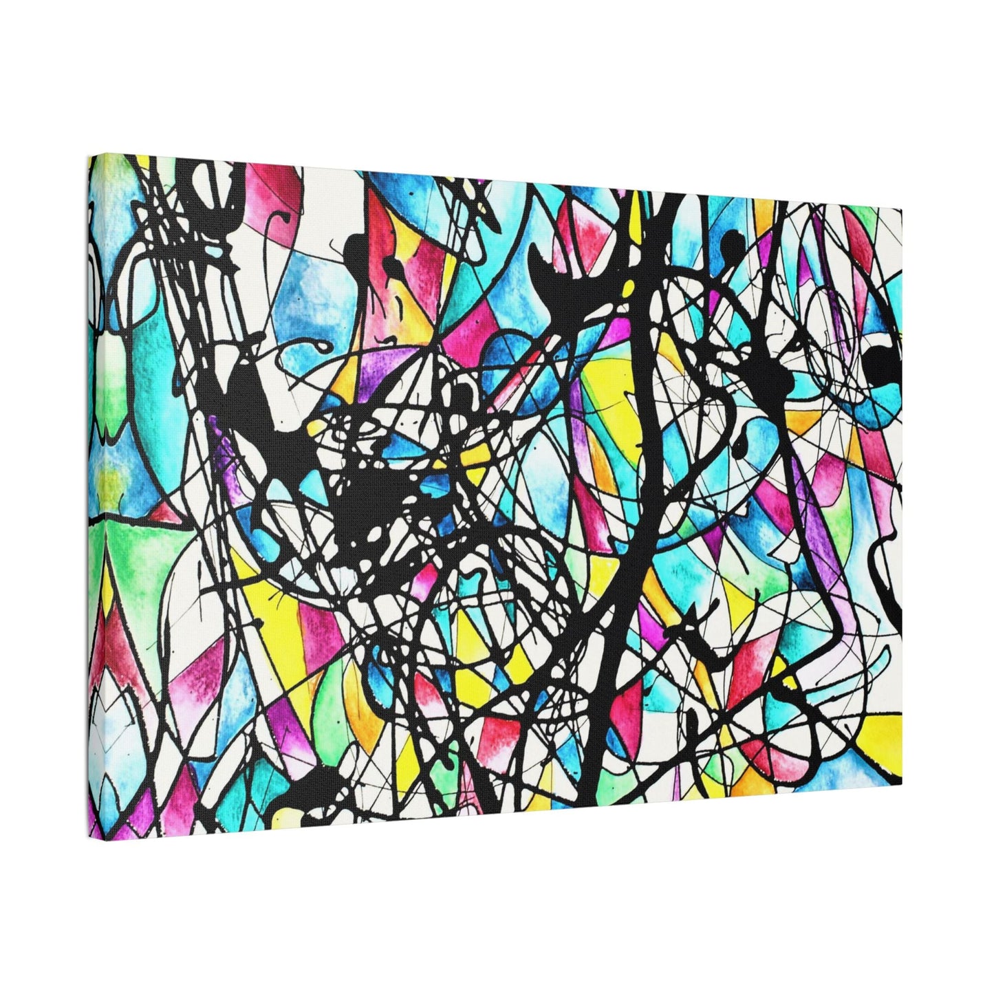 Kaleidoscope Satin Canvas Stretched