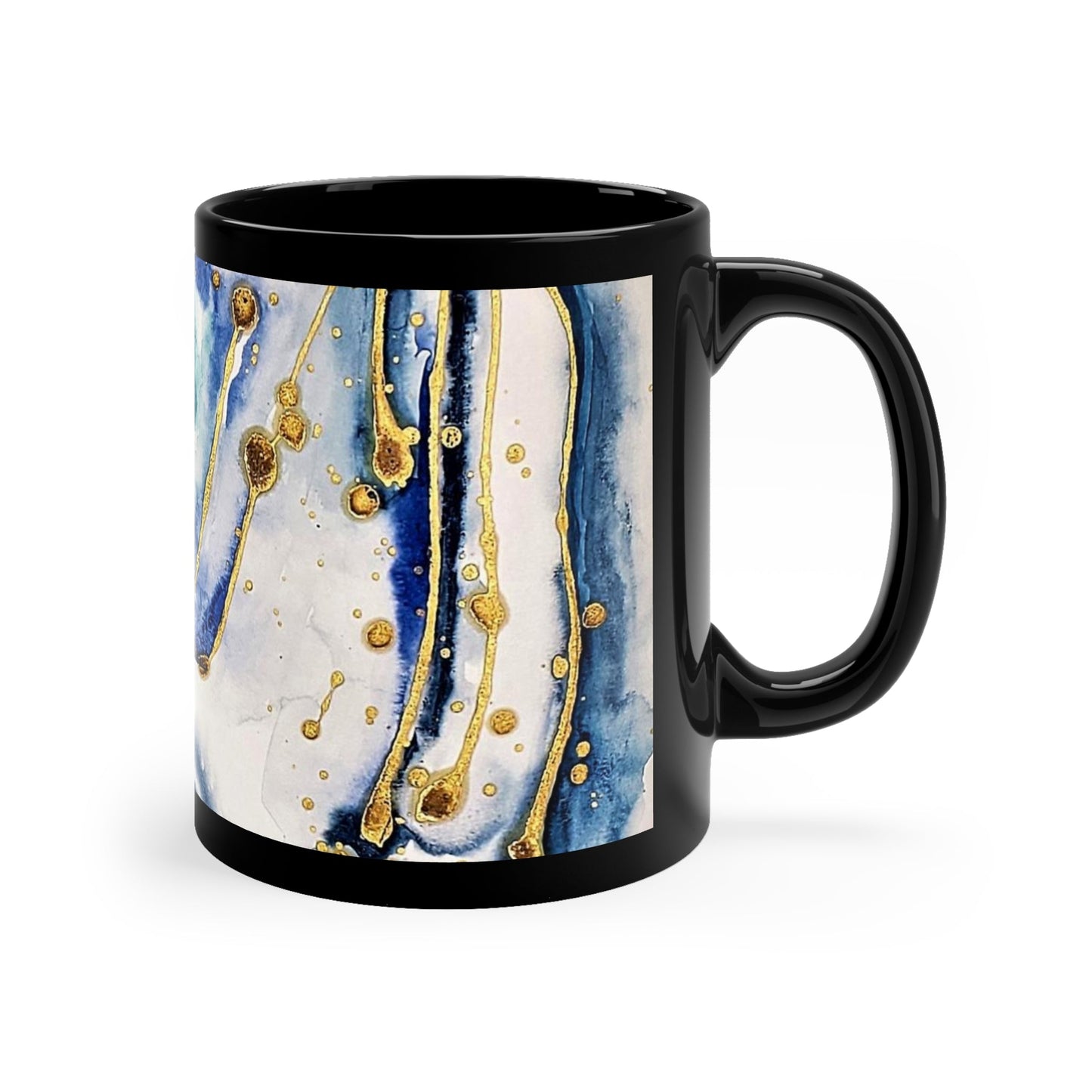 Blue Willow Black Coffee Mug 11oz - Kia Day Design