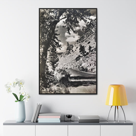 Eagles Nest Rock Yellowstone Gallery Canvas Wraps Vertical Frame 32″ x 48″ 1.25" Black