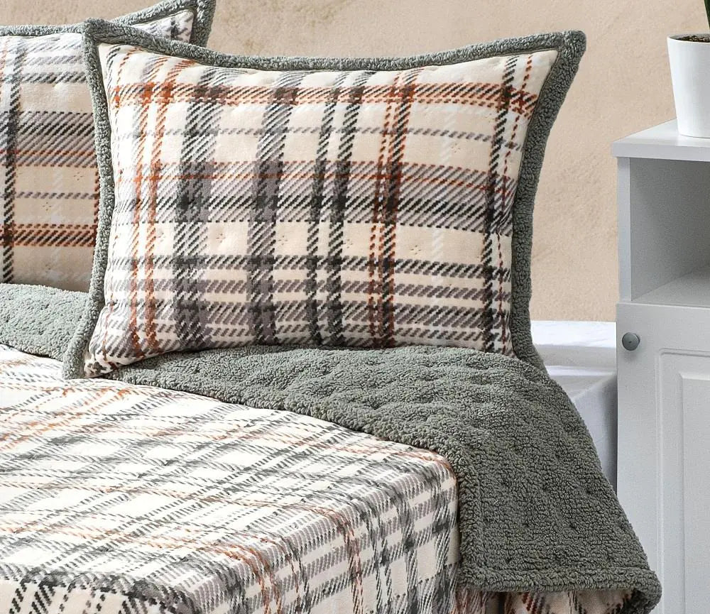 Merinos Allday Double Bedspread Set Cherry Green Kia Day Design