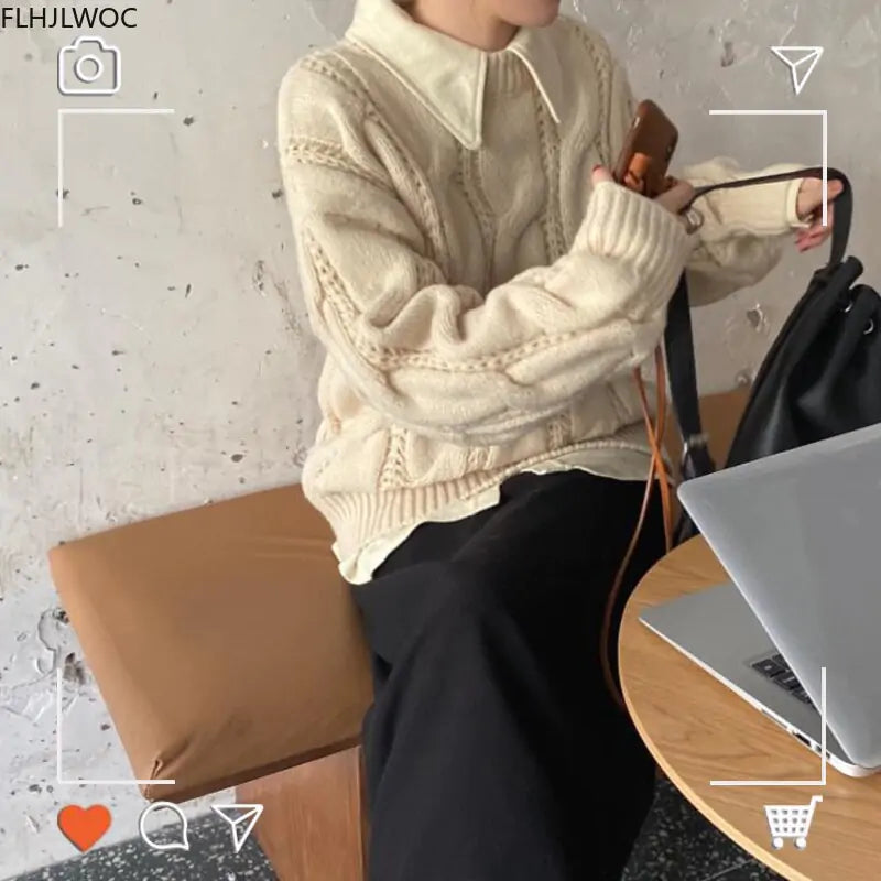 Women's Fashion Knitted Sweaters - Kia Day Design