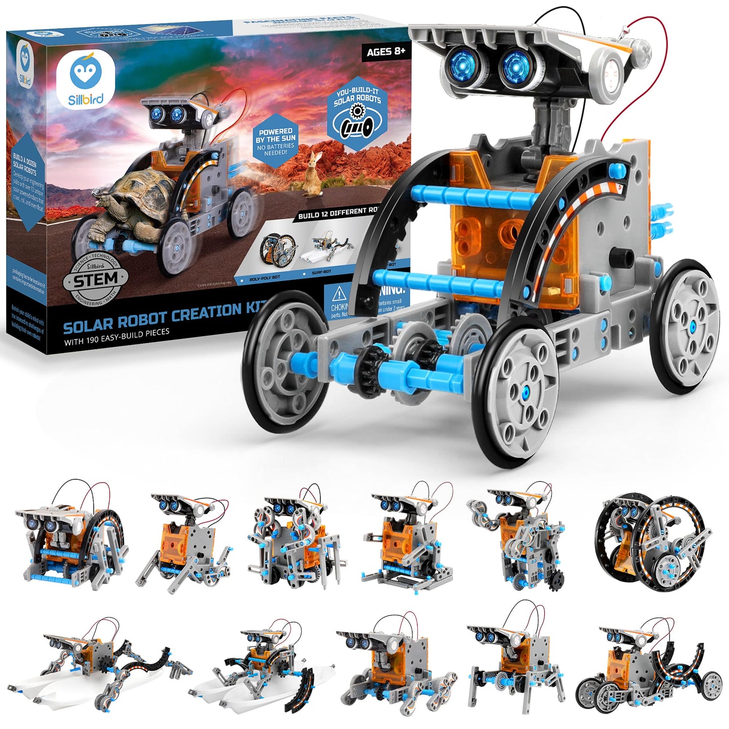 EcoBots Solar STEM 12-in-1 Robot Kit - - robotics kit