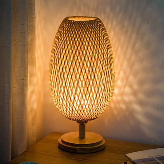 Handmade Bamboo Rattan Table Lamp Kia Day Design