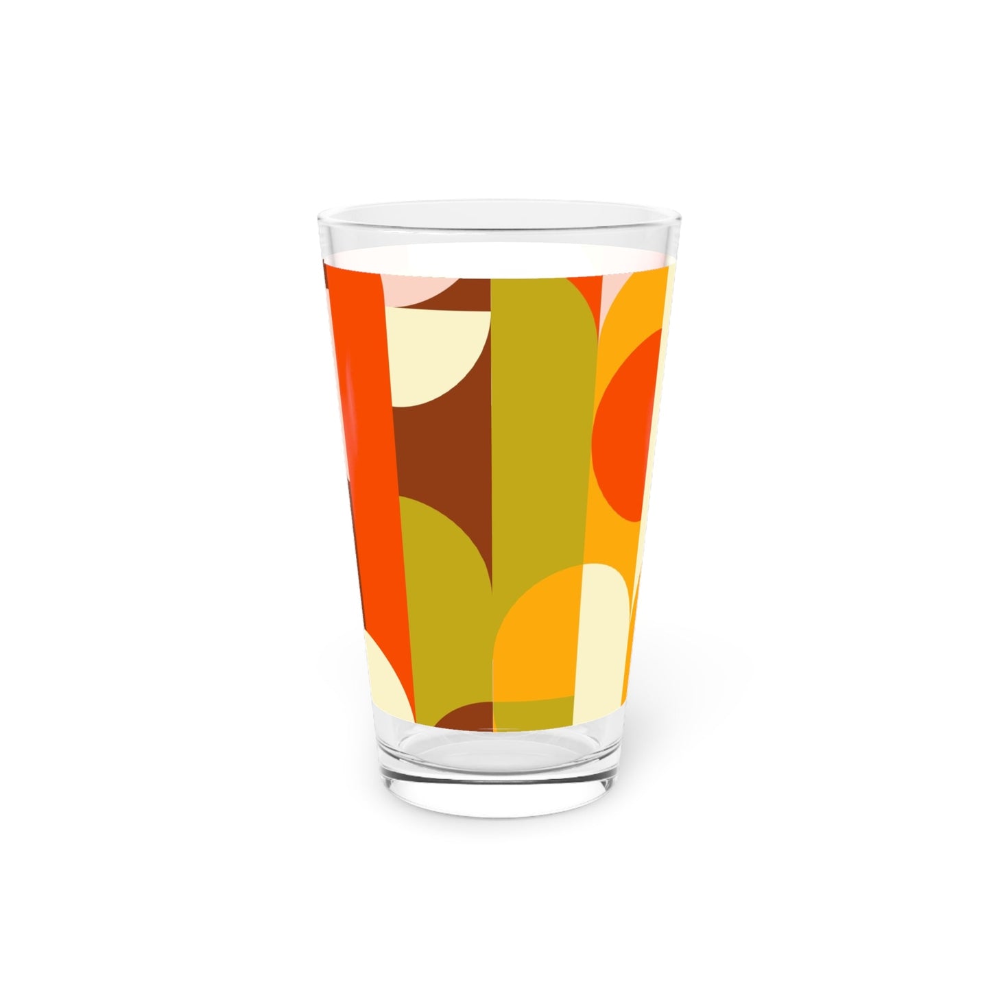 Colorful Modern Geometric Pint Glass - 16oz - Kia Day Design