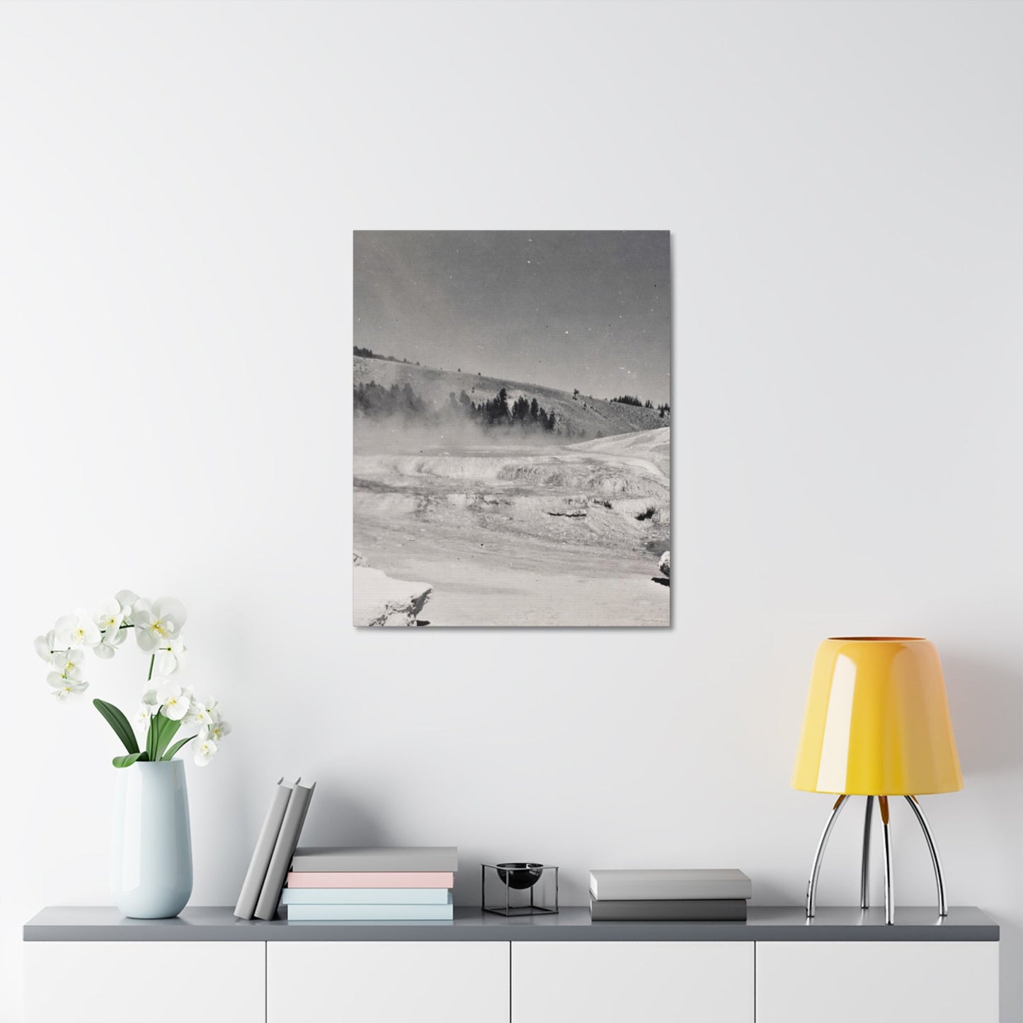 Mammoth Hot Springs Stretched Canvas 1.5" 24″ x 30″