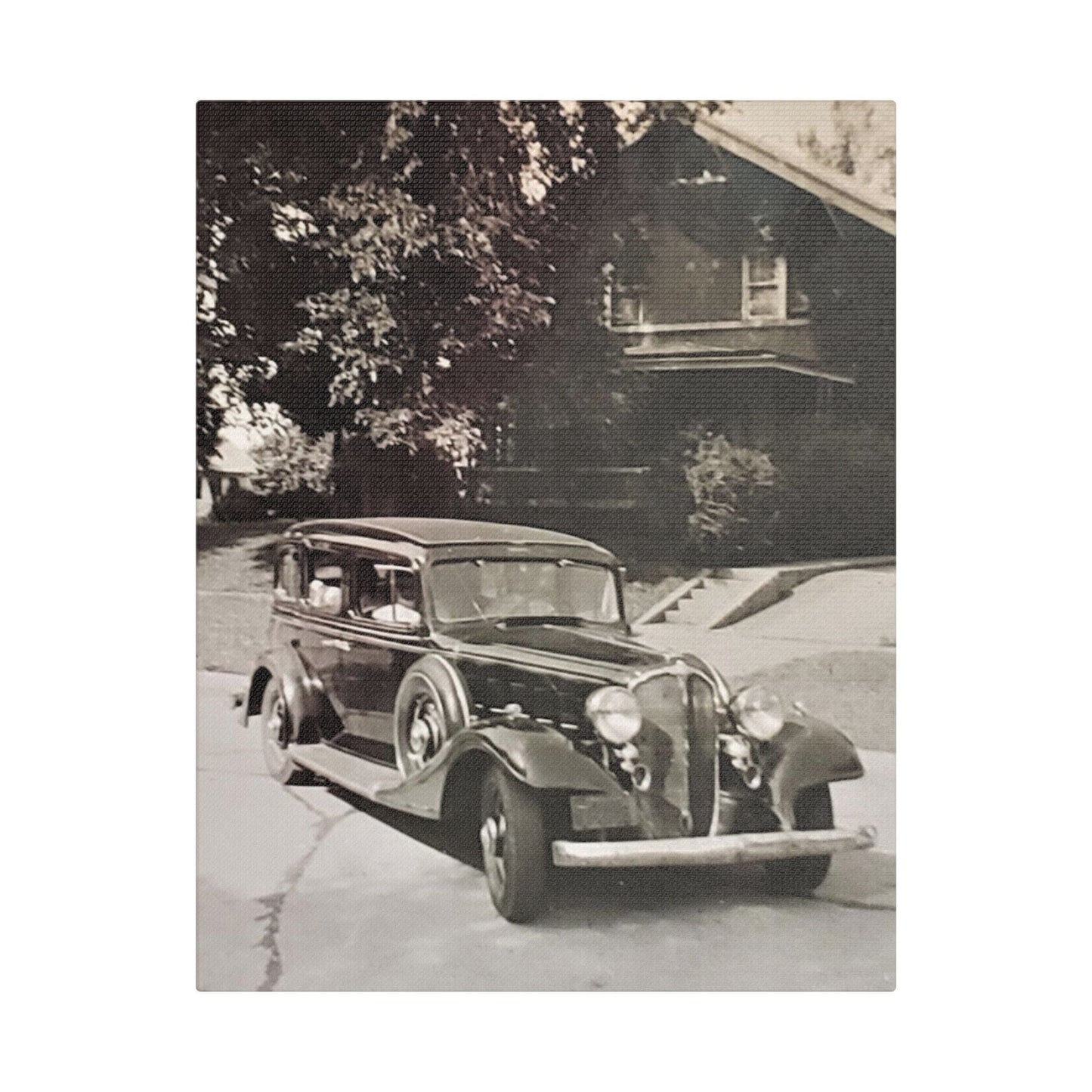 Classic Car Satin Canvas Stretched 11″ x 14″ (Vertical) 1.5"