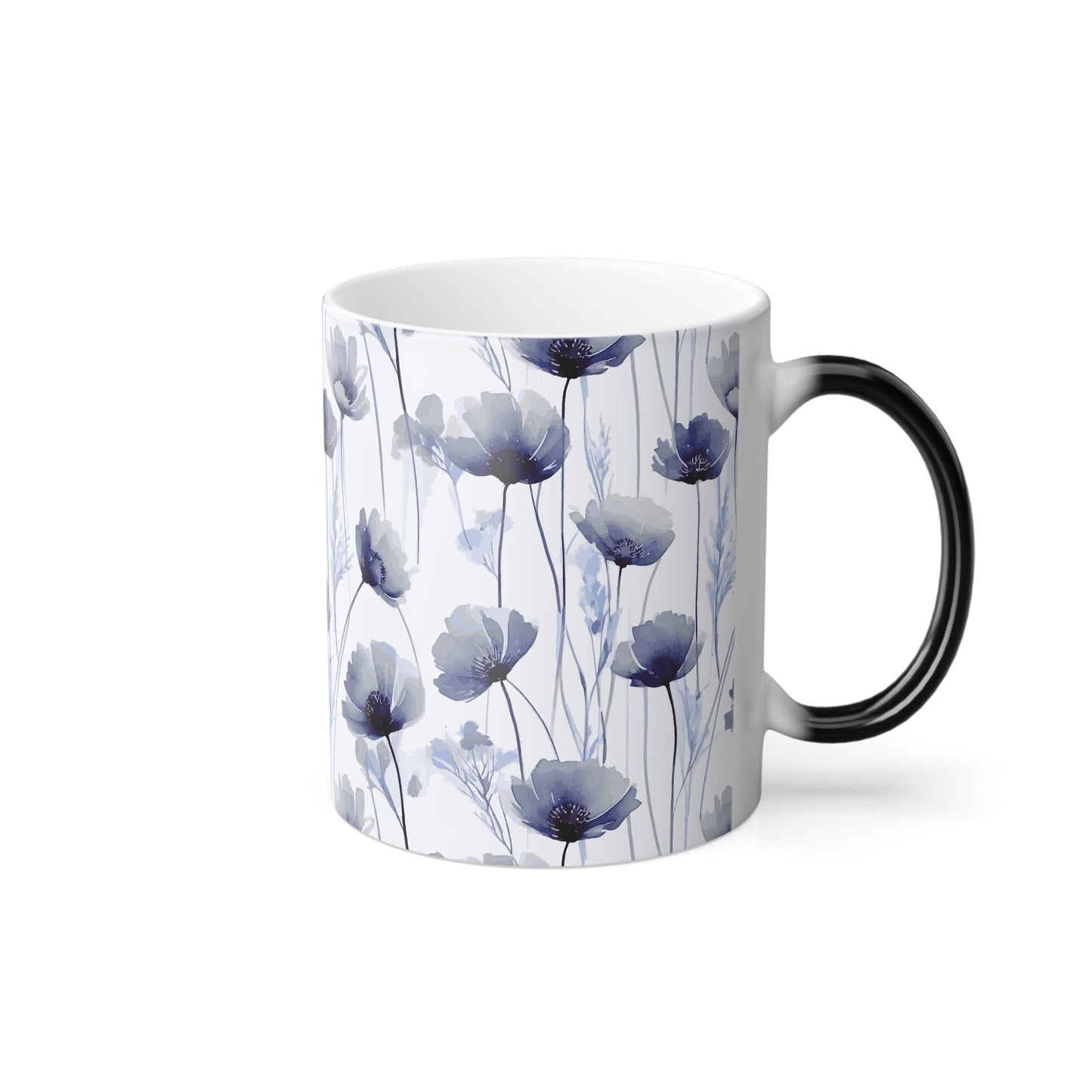 Color Morphing Floral Mug 11oz Coffee Cup - Kia Day Design