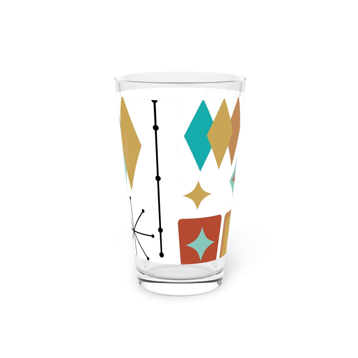 Retro Colorful 16oz Pint Glass - - drinkware