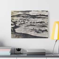 Springs at top of Jupiter Terrace Yellowstone Satin Canvas Stretched 24″ x 18″ (Horizontal) 1.5"