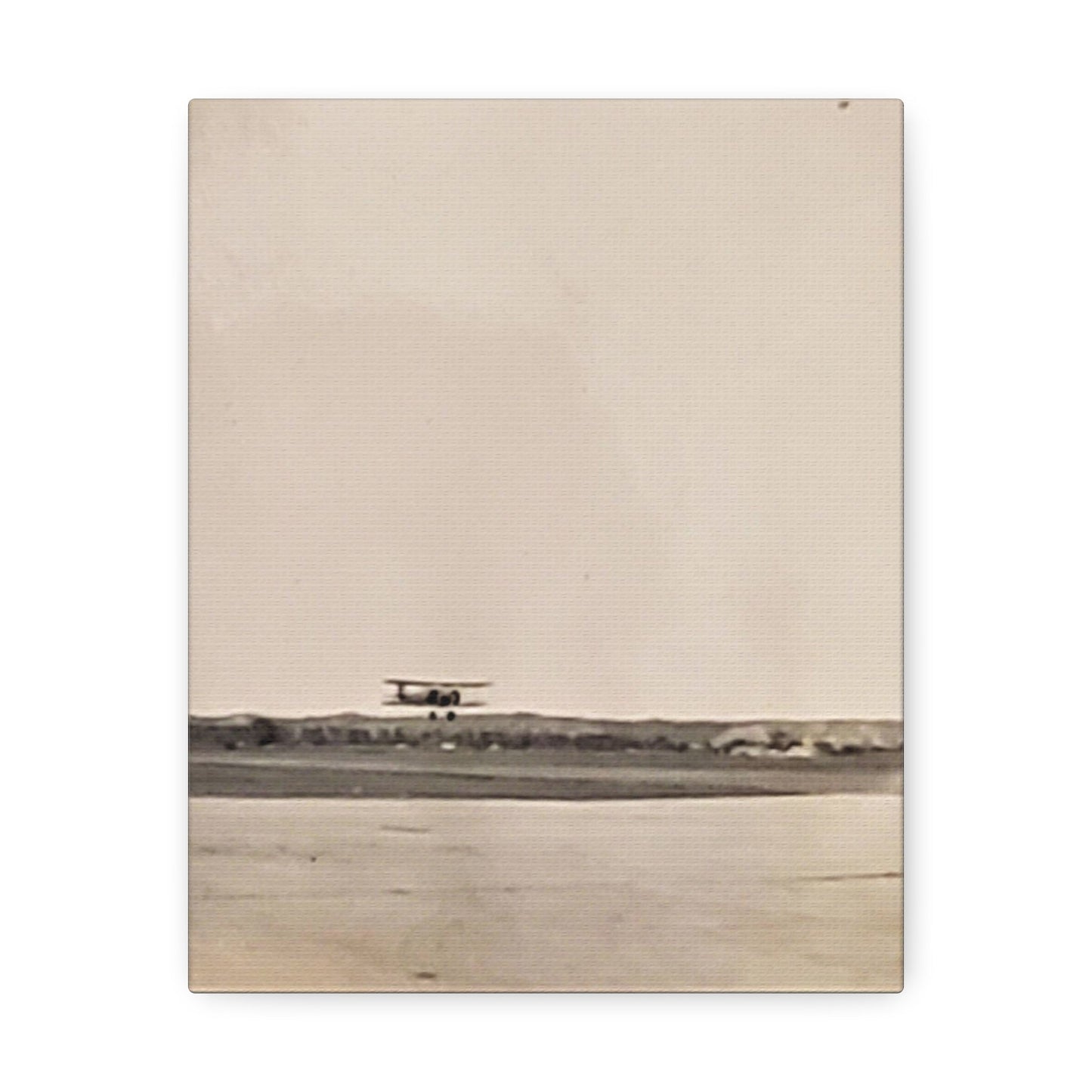 Plane Landing Omaha Airport 1939 Stretched Canvas Printify