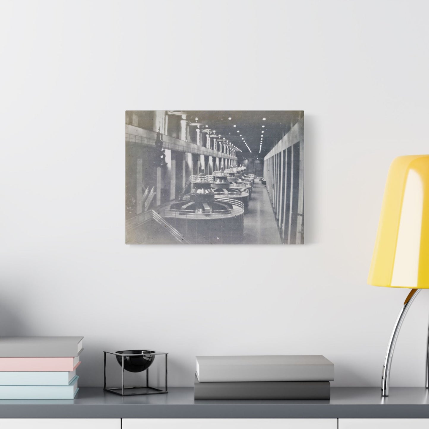 Boulder Dam Powerhouse Satin Canvas Stretched 16″ x 12″ (Horizontal) 1.5"