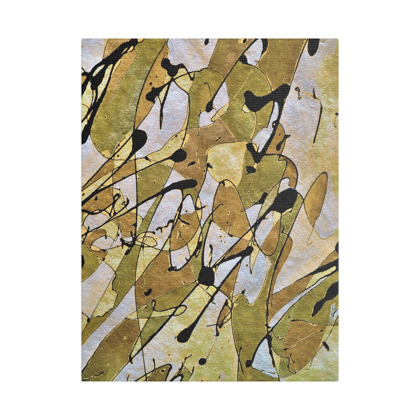 Gold Rush Satin Canvas Stretched 12″ x 16″ (Vertical) 1.5"