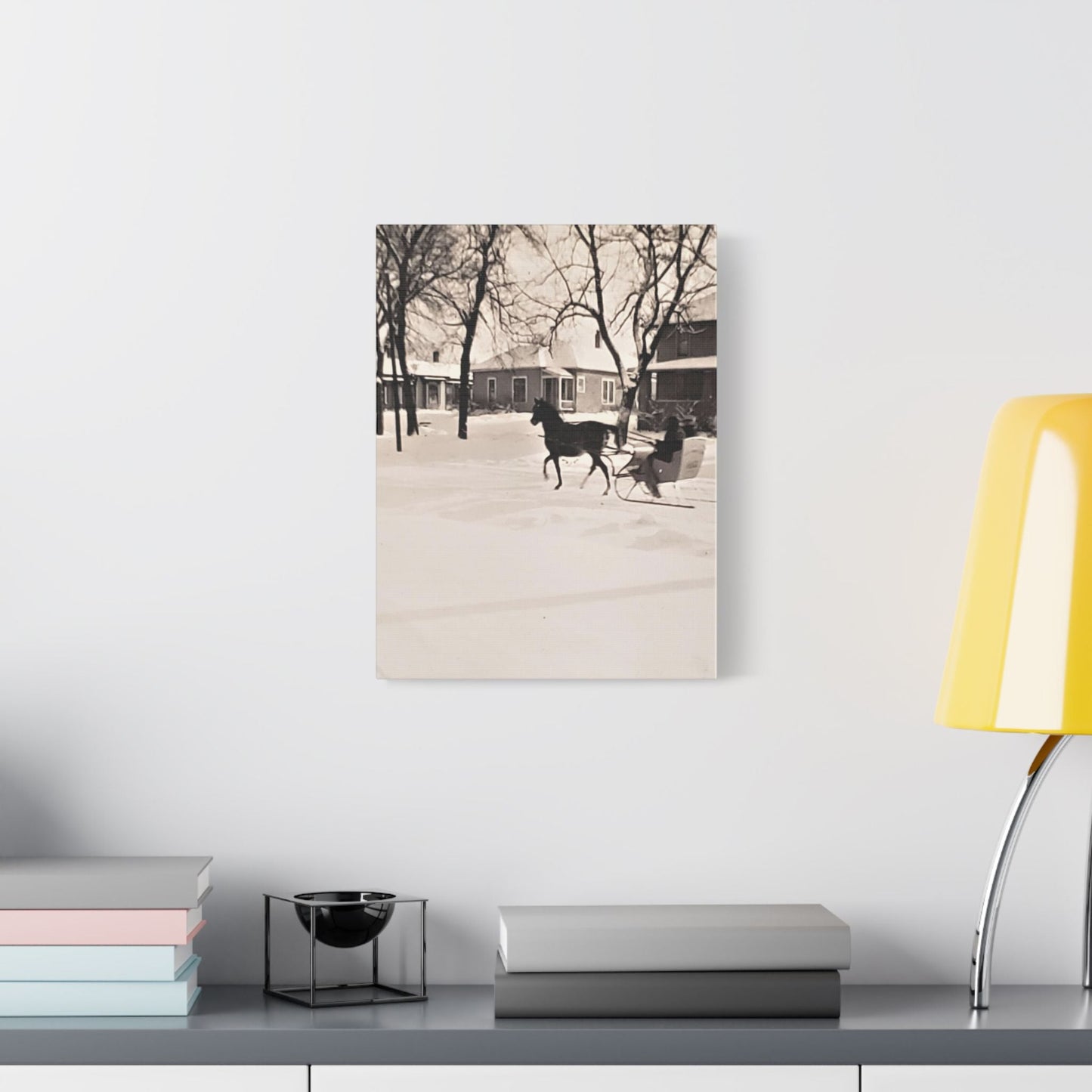 Carriage Ride Satin Canvas Stretched