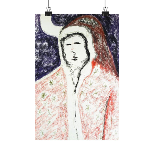 Cloaked Lady Matte Vertical Posters - Kia Day Design