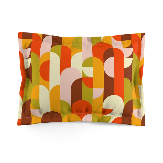 Vibrant Geometric Microfiber Pillow Sham - Kia Day Design