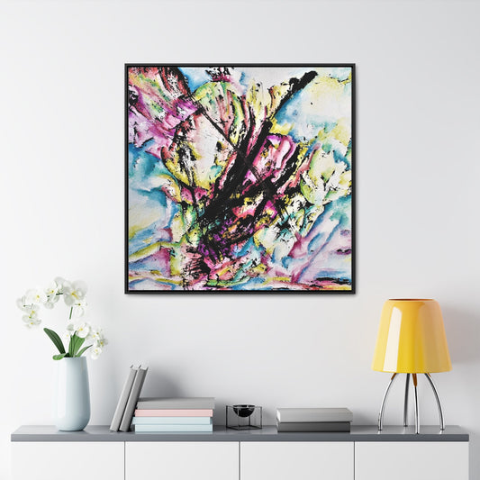 Kitty In Space Gallery Canvas Wraps, Square Frame Printify