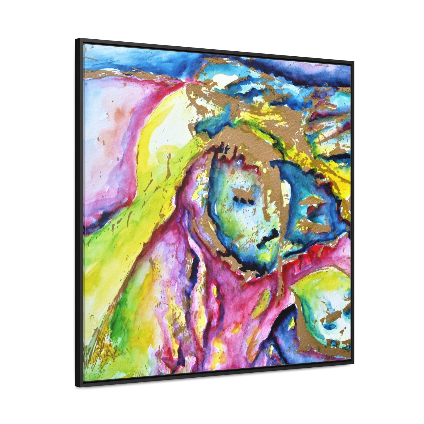 Mothers Face Gallery Canvas Wraps Square Frame
