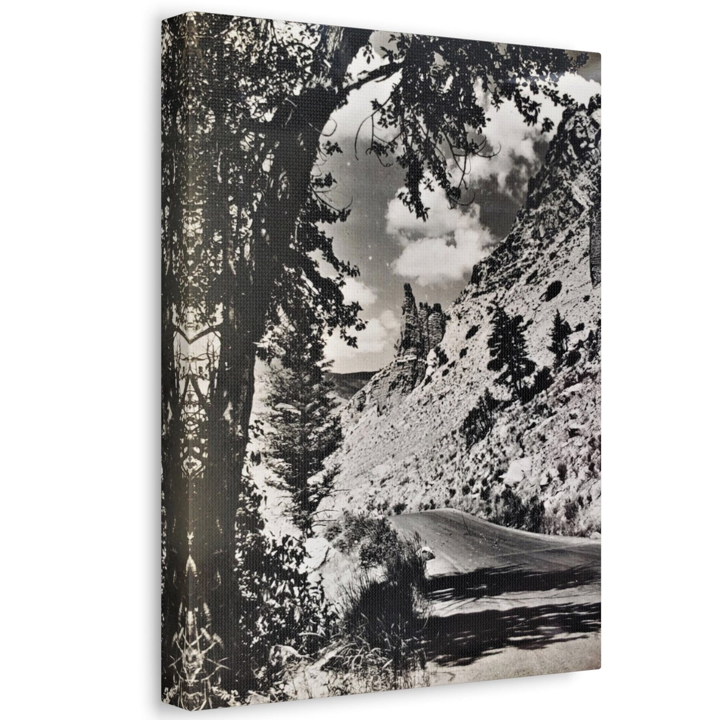 Eagles Nest Rock Yellowstone Stretched Canvas