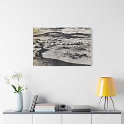 Springs at top of Jupiter Terrace Yellowstone Satin Canvas Stretched 36″ x 24″ (Horizontal) 1.5"