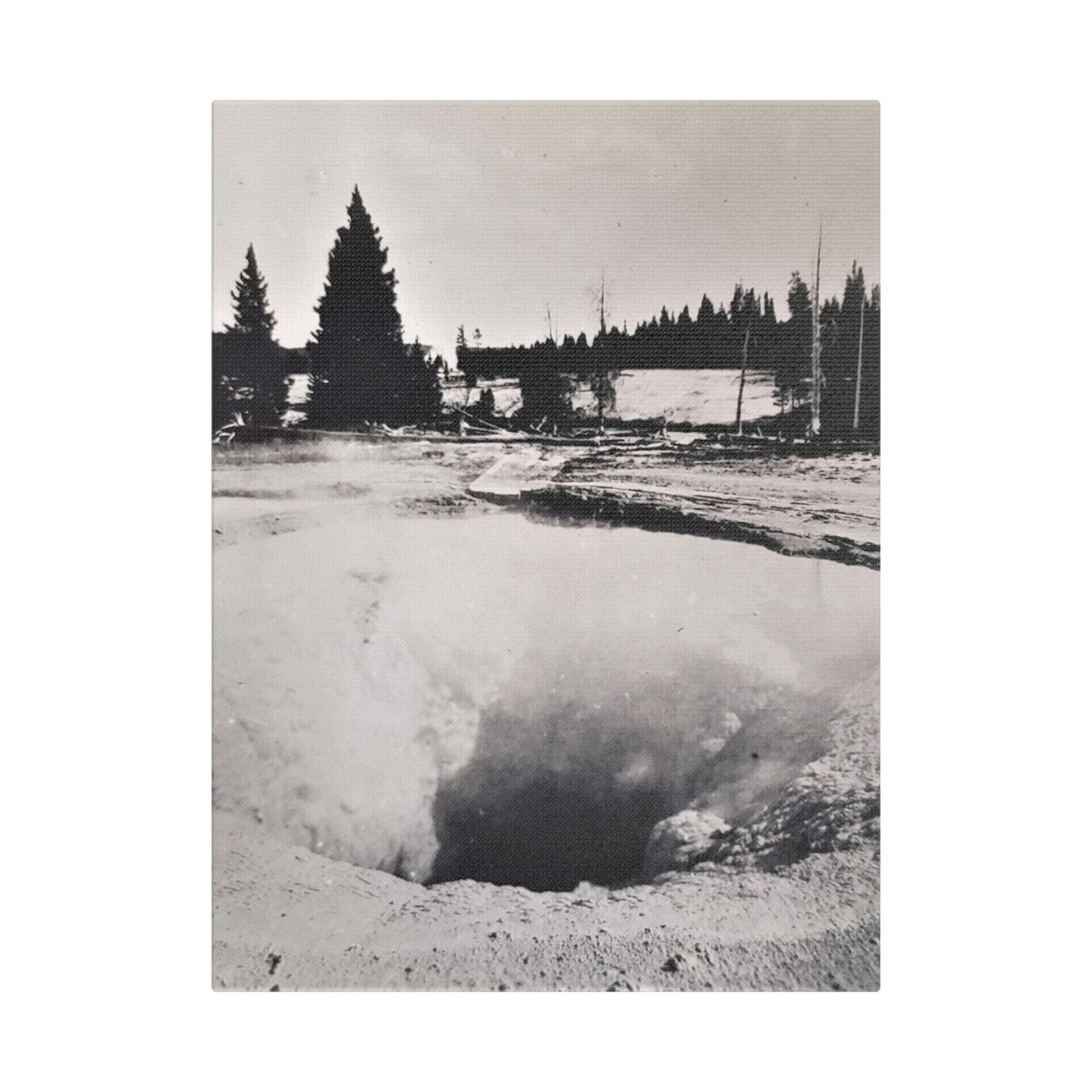 Morning Glory Pool Yellowstone Satin Canvas Stretched