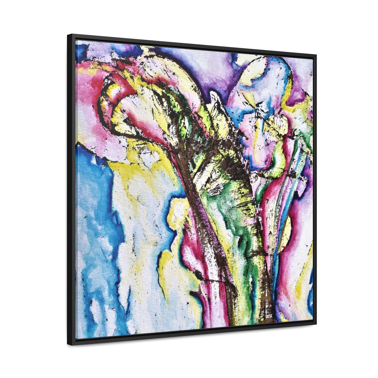 Calla Lilies Gallery Canvas Wraps, Square Frame Printify