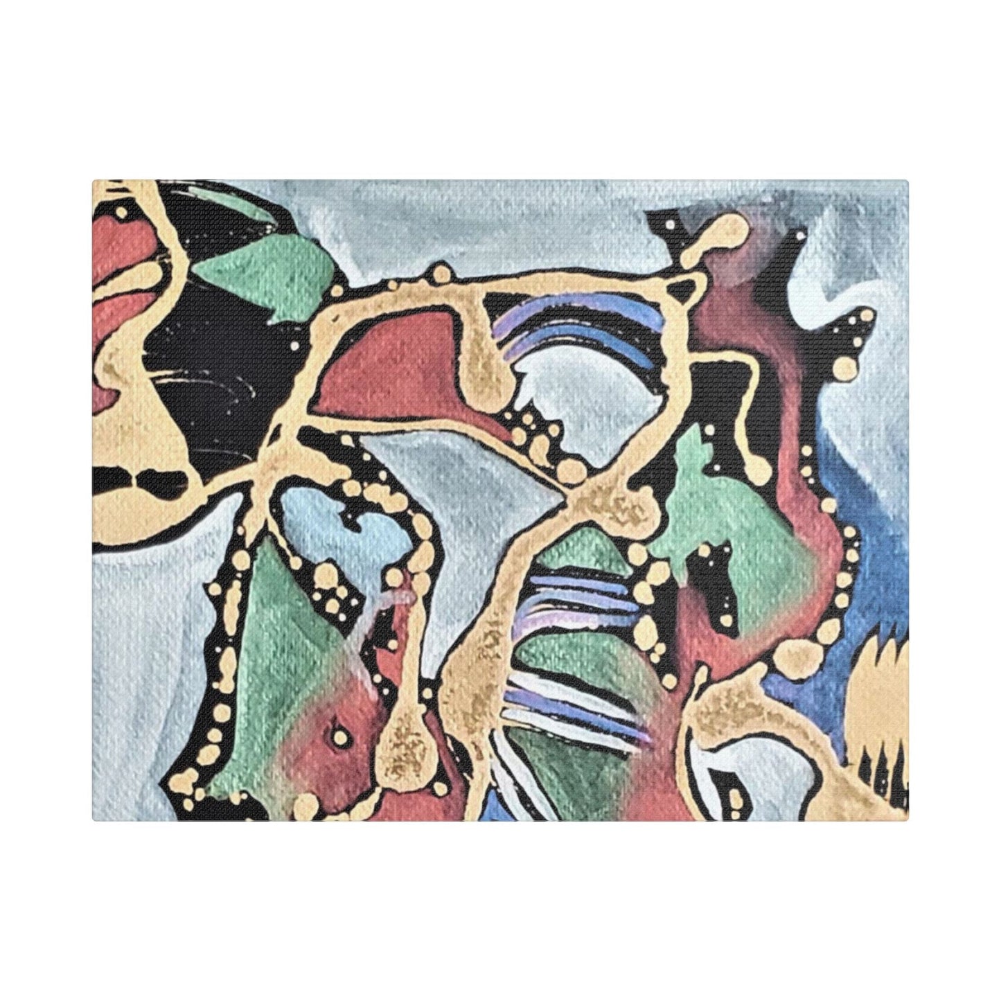 Angry Cat Satin Canvas Stretched 14″ x 11″ (Horizontal) 1.5"