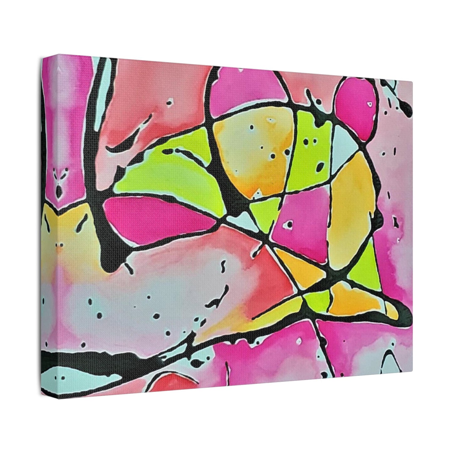 Pink Mouse Satin Canvas Stretched