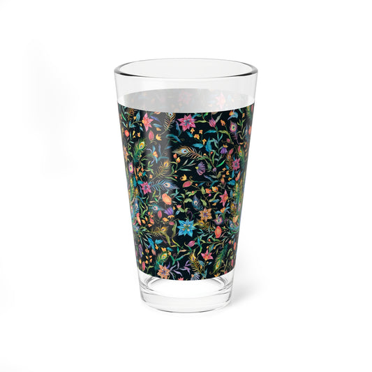 Floral Peacock Mixing Glass - Kia Day Design