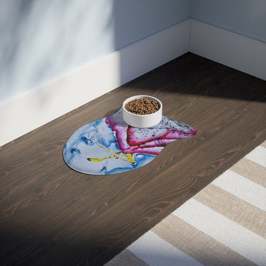 The Dancer Pet Feeding Mats Fish shape (19" × 14") White