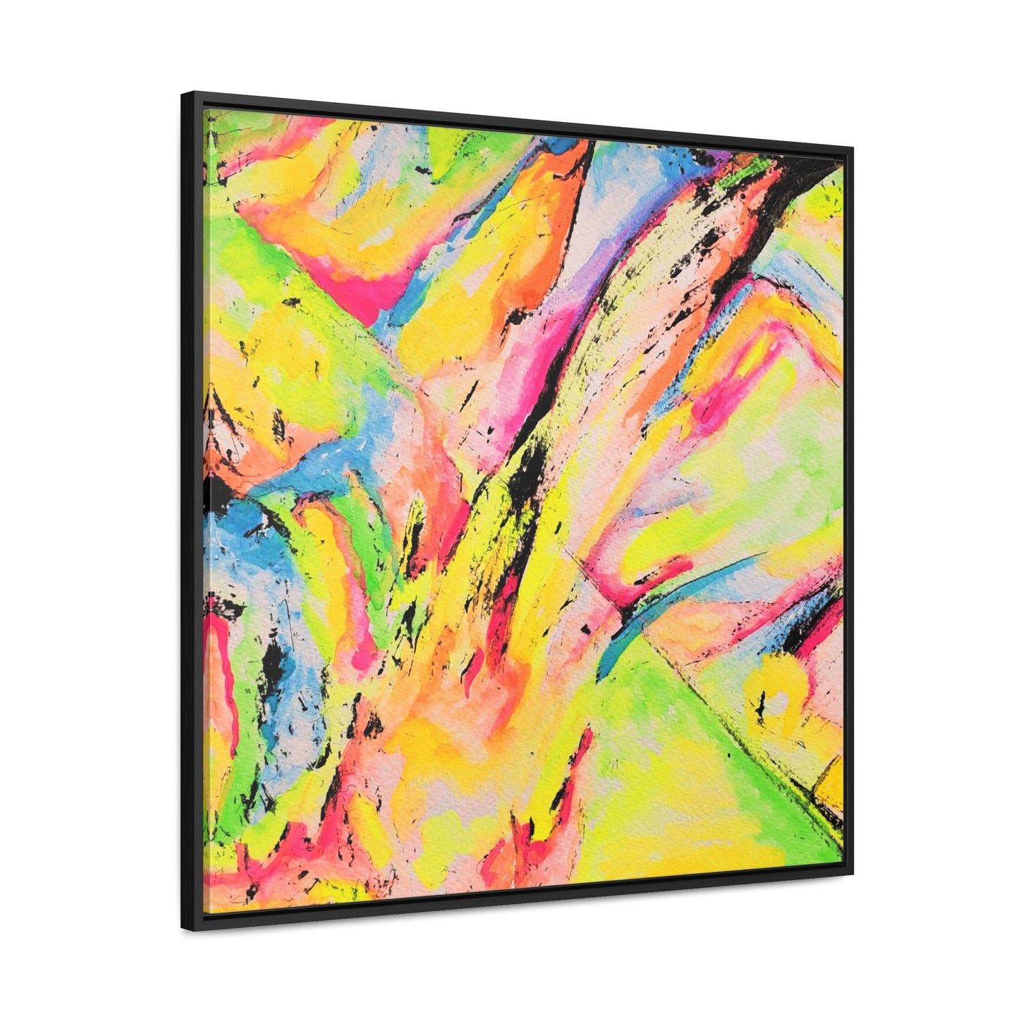Neon Fire Gallery Canvas Wraps Square Frame