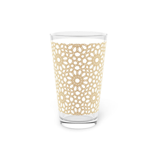 Floral Design Pint Glass - 16oz - Kia Day Design