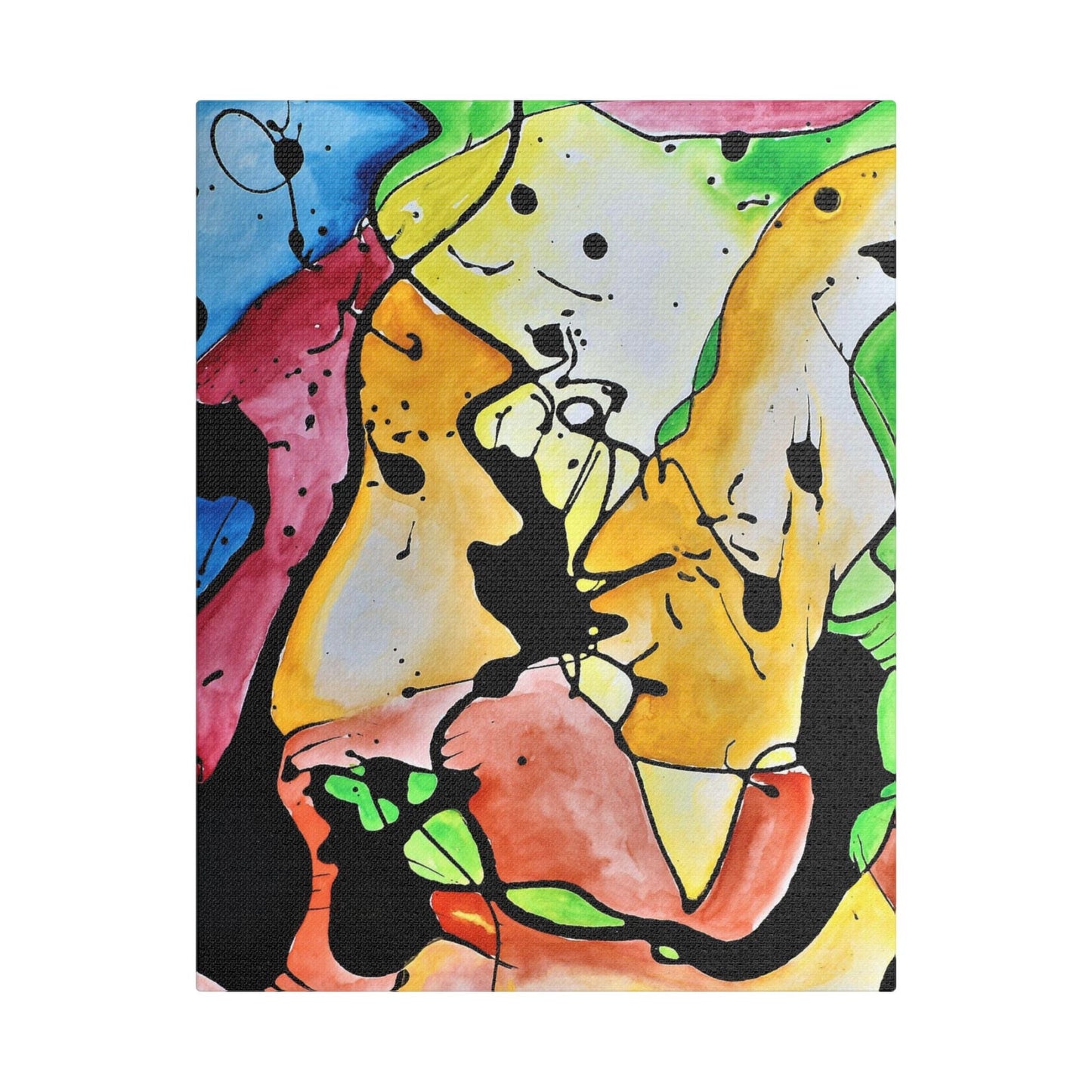 Space Judy Satin Canvas Stretched 11″ x 14″ (Vertical) 1.5"