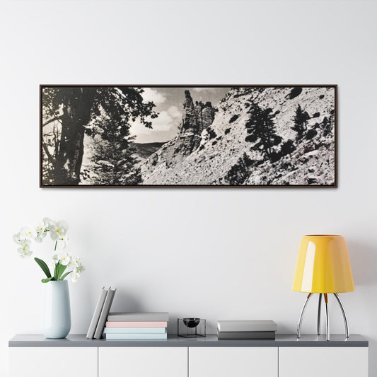 Eagles Nest Rock Yellowstone Gallery Canvas Wraps Horizontal Frame 60″ x 20″ Walnut 1.25"