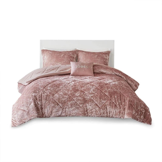 Velvet King Comforter Set Comforter Set Pink King Cal King - Kia Day Design