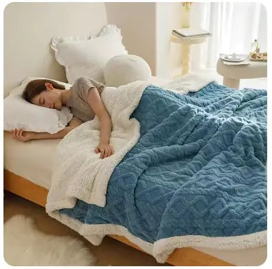 Warm Wool Fleece Throw Blanket Kia Day Design