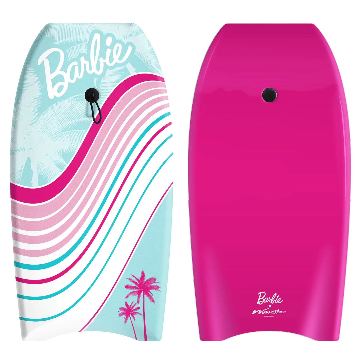 Barbie™ Signature 36in Bodyboard by Wavestorm | Graphic top Deck with high Density Slick Bottom | for Kids and Adults |Foam Construction with Accessories |Light Blue