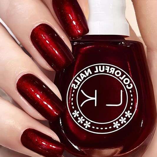 Dark Cherry Red Nail Polish Quick Dry Pearl Dark Red Nail Polish - - nail polish