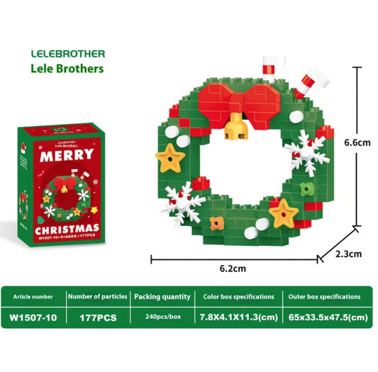 Christmas Snowman Assembly Blocks - W150710 Christmas Wreath - building toy