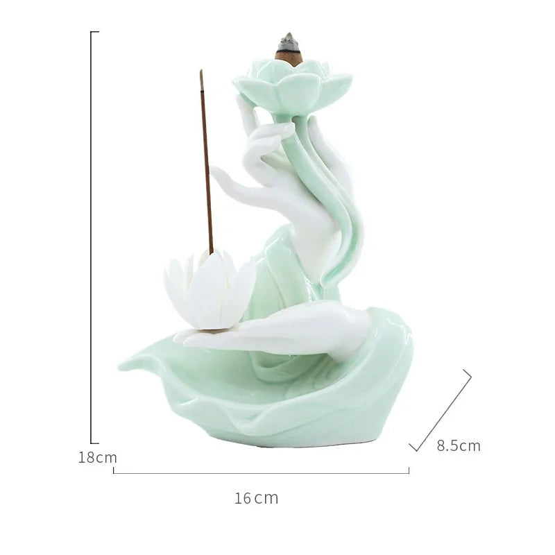 Lotus Backflow Incense Burner Kia Day Design