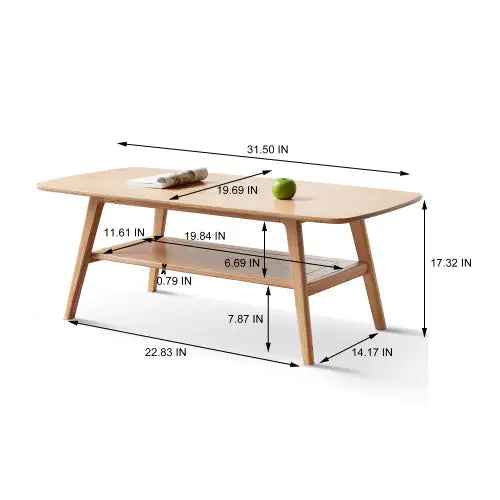 Solid Wood Coffee Table - - Table