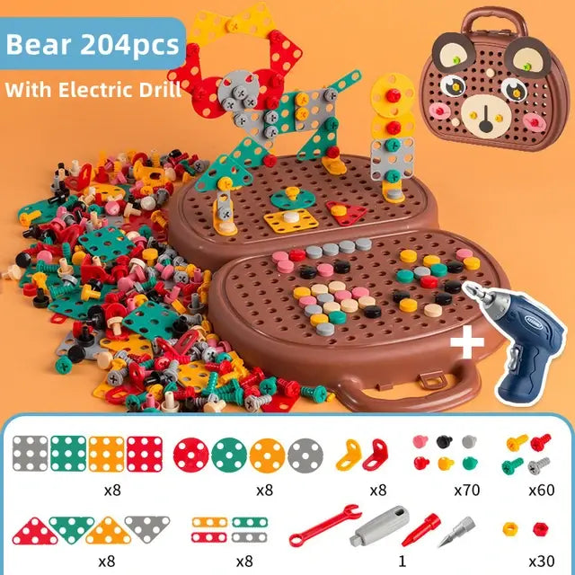Childrens Electric Drill Toolbox Kit - Kia Day Design
