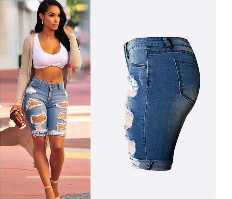 Bermuda Ripped Shorts - Kia Day Design