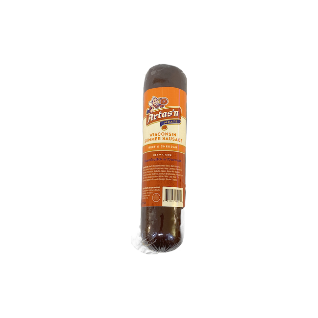 Original w/Cheddar Summer Sausage 12oz- Artas'n Meats- {{Product type}}