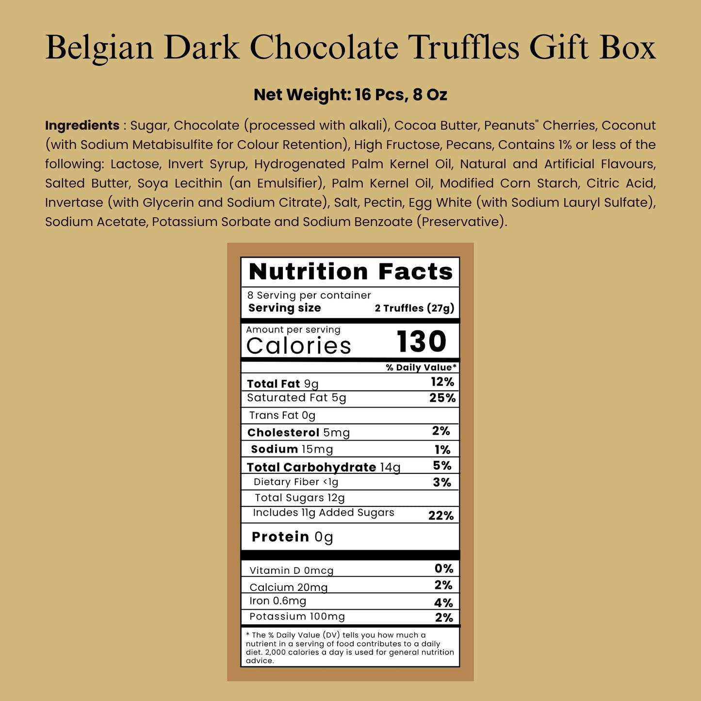 Andy Anand Artisan Dark Chocolate Truffles, 24 pc – Handmade Assorted Flavors, 60% Cocoa Butter, Gourmet Birthday & Holiday Gift Collection - - Food & Beverages > Desserts & Sweets > Chocolate