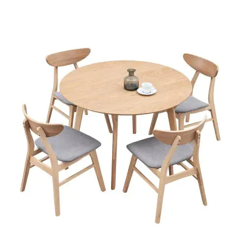 Round Wooden Dining Table For 4 - - table