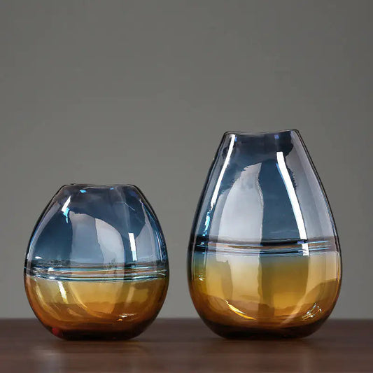 Modern Gradient Light Luxury Minimalist Glass Vase Kia Day Design