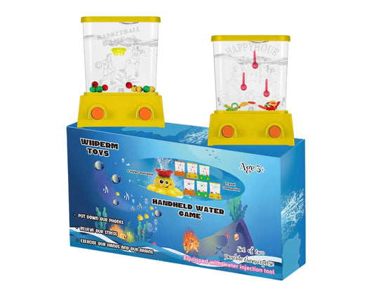 2 Water Handheld Water Games for Kids Fish Ring Toss & Basketball Handheld Game - Kia Day Design